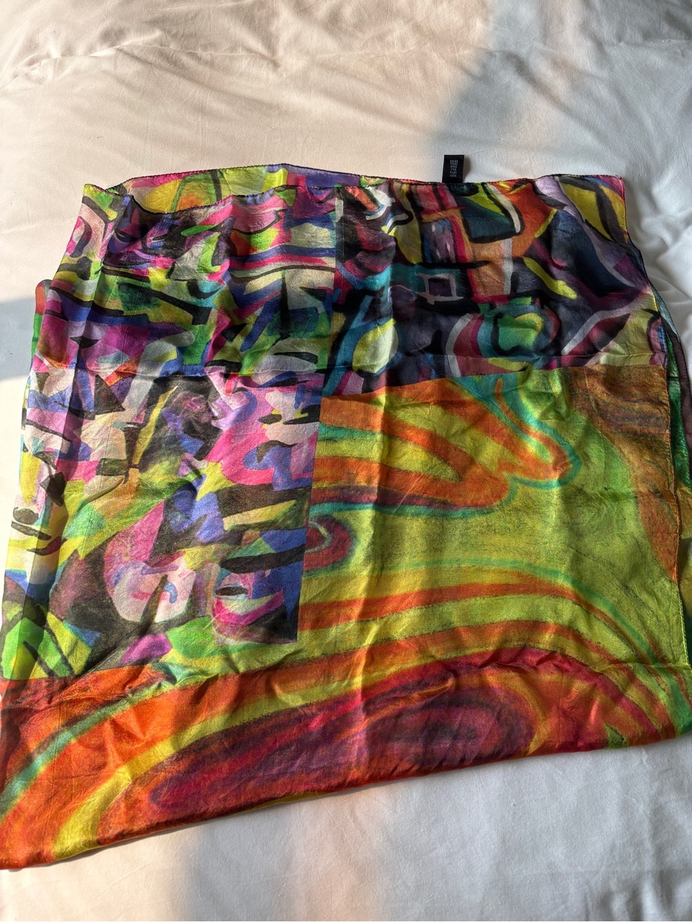 Colorful Abstract Print Women's Scarf - Multicolor